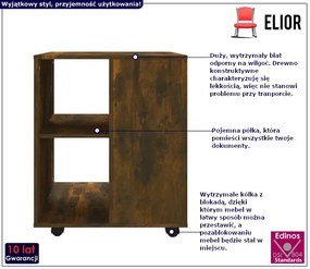 Kontener do biurka w kolorze brązu - Priva 5X