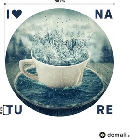 Naklejki na ścianę - Kubek natury z napisem
