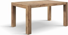 Stół drewniany, wykończenie dąb rustykalny, wym.140x90-220x90cm - MARZAMEMI