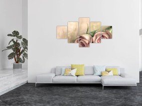 Obraz - Delikatne róże (125x70 cm)