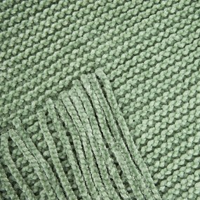 Koc szenilowy CHENILLE pistacjowy 130x170 cm HOMLA