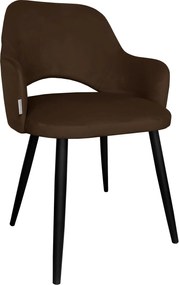 Krzesło Milano tkanina Welur noga metalowa : Kolor nogi - Czarna stożek, Kolor tkaniny - VELVET - MG05, Typ siedziska - Siedzisko obrotowe 360°
