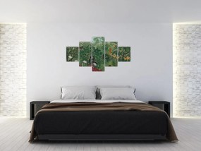 Obraz - Henri Rousseau, Tropical Forest with Monkeys, reprodukcje (125x70 cm)
