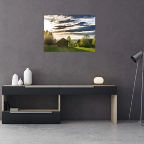 Obraz domku leśnego (70x50 cm)