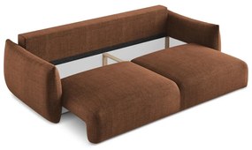 Rozkładana sofa w kolorze terakoty 230 cm Leila – Makamii