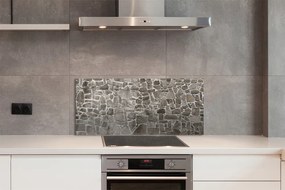 Szkło do Kuchni na Ścianę Mieszana Ściana Betonowo-Ceglana