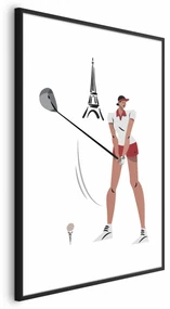 Plakat Francuska golfistka 29,7x42 cm z ramą czarną bez marginesu ARTGEIST B