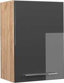 Szafka ścienna antracyt wysoki połysk 50x34.1x72 fame-line