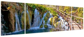 Obraz - Wejście na wodospady (170x50 cm)