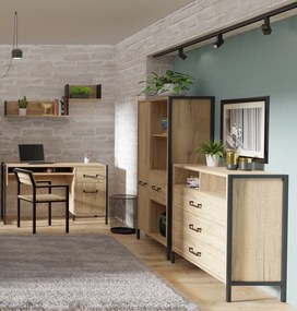 Loftowa komoda z szufladami i półkami Oriental Tree 212