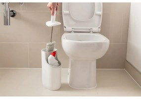 Jasnobeżowa szczotka do WC ze schowkiem Addis Premium