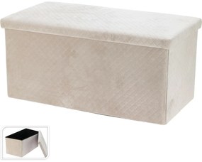 Taboret ze schowkiem Visby, 76 x 38 x 38 cm, aksamitne wykończenie