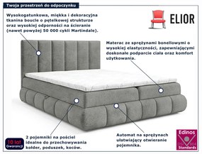 Ciemnoszare łóżko kontynentalne 5 rozmiarów  W0-K48