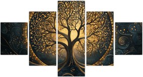 Obraz – Drzewo ze złotą aurą (125x70 cm)
