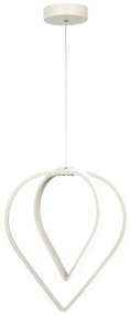 Biała metalowa lampa wisząca LED ø 33 cm Pars – Squid Lighting