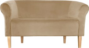 Sofa Milo tkanina Welur wygodna sofa tapicerowana do salonu i poczekalni : Kolor nogi - Drewno, Kolor tkaniny - VELVET - MG06, Typ tkaniny - Velvet, Wysokość nogi - 20 cm