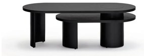 Czarny stolik w dekorze jesionu 120x50 cm Nori – Teulat