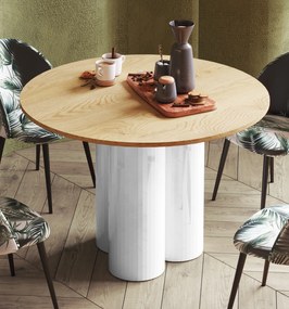 Okrągły stół Raveo Hubertus dąb / połysk