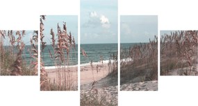Obraz - Różowa plaża (125x70 cm)