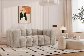 Sofa dwuosobowa BALOO, tkanina szenilowa + bukla, Beżowy