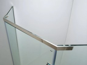 Narożna kabina prysznicowa z drzwiami wahadłowymi - z brodzikiem - ARDIA - 90 × 90 × 185 cm