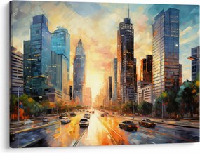 Obraz - Malowanie miasta (70x50 cm)
