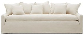 Beżowa lniana sofa 230 cm Zenira – Kave Home