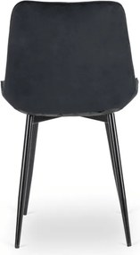 Zestaw Stół Kwadratowy Rozkładany MAX 80-160 cm Dąb Craft/Czarny i 6 Krzeseł Tapicerowanych CHRIS Czarnych Nowoczesnych