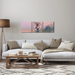 Obraz - Żywa natura (z zegarem) (90x30 cm)