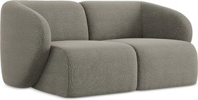 Modułowa sofa 2-osobowa - z tkaniny bouclé - szary - LANI