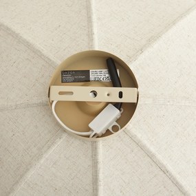 Lampa sufitowa Japandi beżowa tkanina 55 cm - Haru