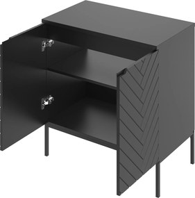 Szafka pod umywalkę nablatową Aspen 08 czarna, 80 cm - zestaw 1