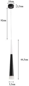 Lampa stożek LED klosz wisząca sufitowa AT50-1SL-Black