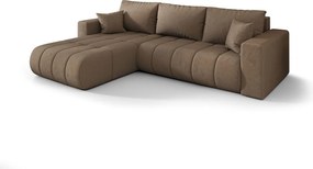 Narożnik BEDANTE MILO PREMIUM L Monolith 09 lewy z funkcją spania Mebel łączący wygodę i nowoczesny design