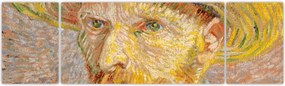 Obraz - Vincent van Gogh, Self-Portrait with a Straw Hat (The Potato Peeler), reprodukcje (170x50 cm)