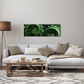 Obraz - Spirale (z zegarem) (90x30 cm)