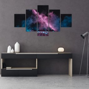 Obraz - Różowo - niebieski dym (125x70 cm)