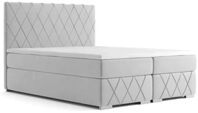 Łóżko kontynentalne AVELA 2 140x200 jasno szare velvet LAVERTO