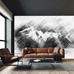 Fototapeta - Rysunek gór (196x136 cm)