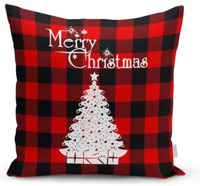 Zestaw 4 świątecznych poszewek na poduszki i bieżnika Minimalist Cushion Covers Christmas Tartan