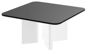 Stolik kawowy DIVERSO 80x80 czarny mat/biały mat HUBERTUS