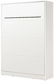 Pionowy tapczan otwierany z półką biały + czarny 140x200 B7-L63