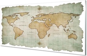 Szklany Panel Kartograficzna Wizja Świata