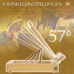 Vinsetto Stojak na stół z regulowanym kątem, z uchwytem, Bukowe drewno, Naturalne