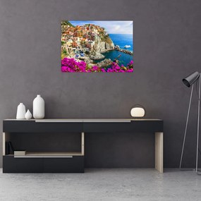 Obraz na szkle - Włoska wioska Manarola (70x50 cm)
