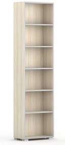 Biblioteka SILVER LINE, 1 kolumna, 2230 x 600 x 400 mm, dąb naturalny