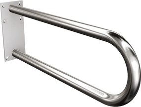 Uchwyt łazienkowy półokrągły stały srebrny