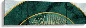 Obraz - Kształty ze złotą teksturą (170x50 cm)