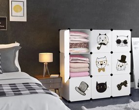 Biała dziecięca szafka modułowa D4-K38