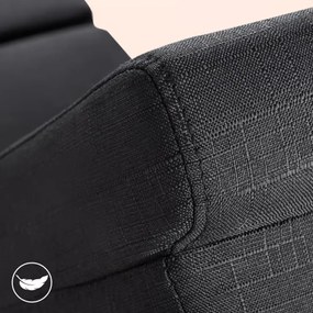 Leżanka LONDON z funkcją masażu i podgrzewania, 186x55x89 cm, antracytowa Casaria